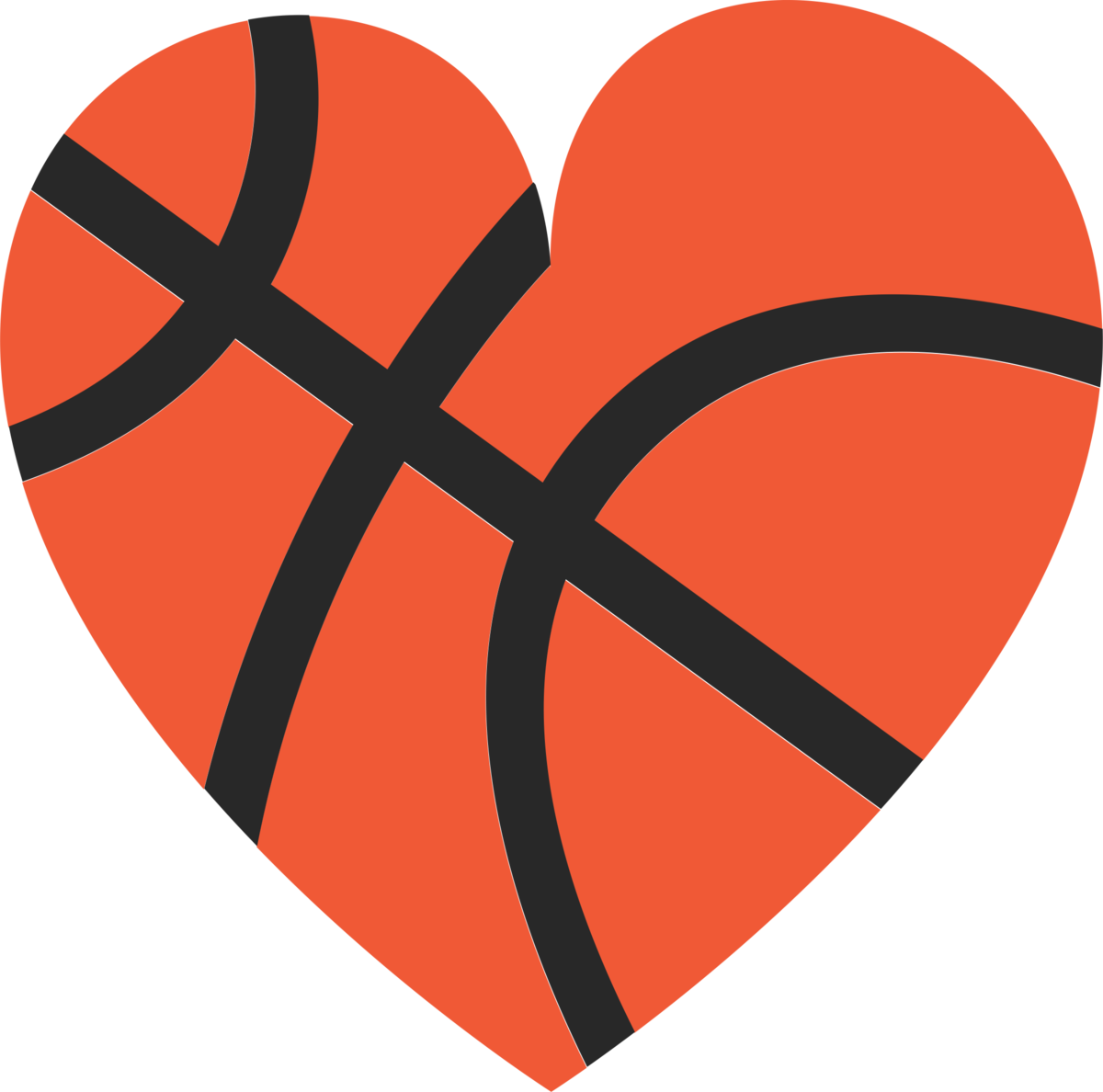 Transparent Heart Basketball Clipart - Png Download (1200x1188), Png Download