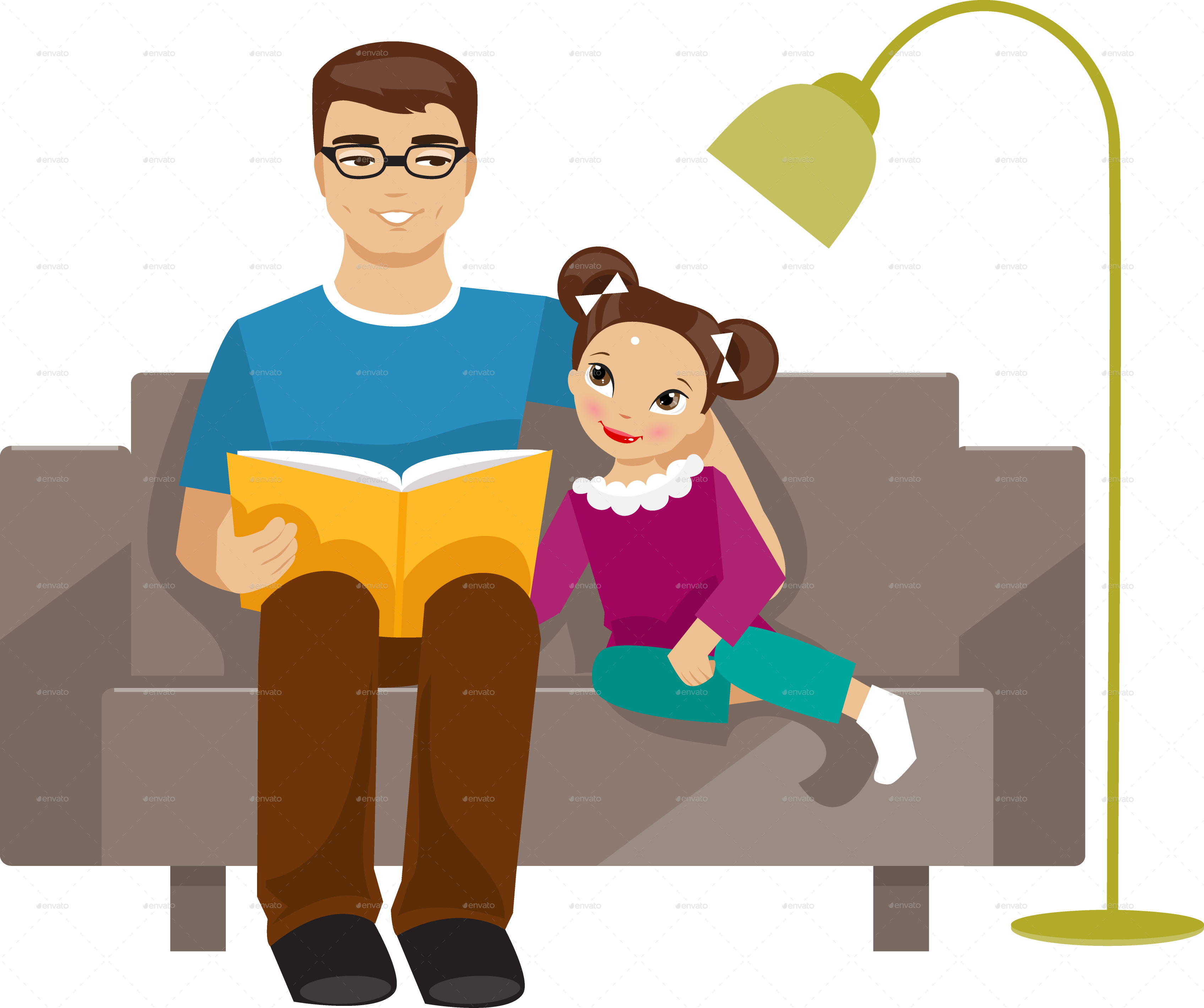 Father And Daughter Father And Daughter - Father And Daughter Png Clipart (3391x2838), Png Download