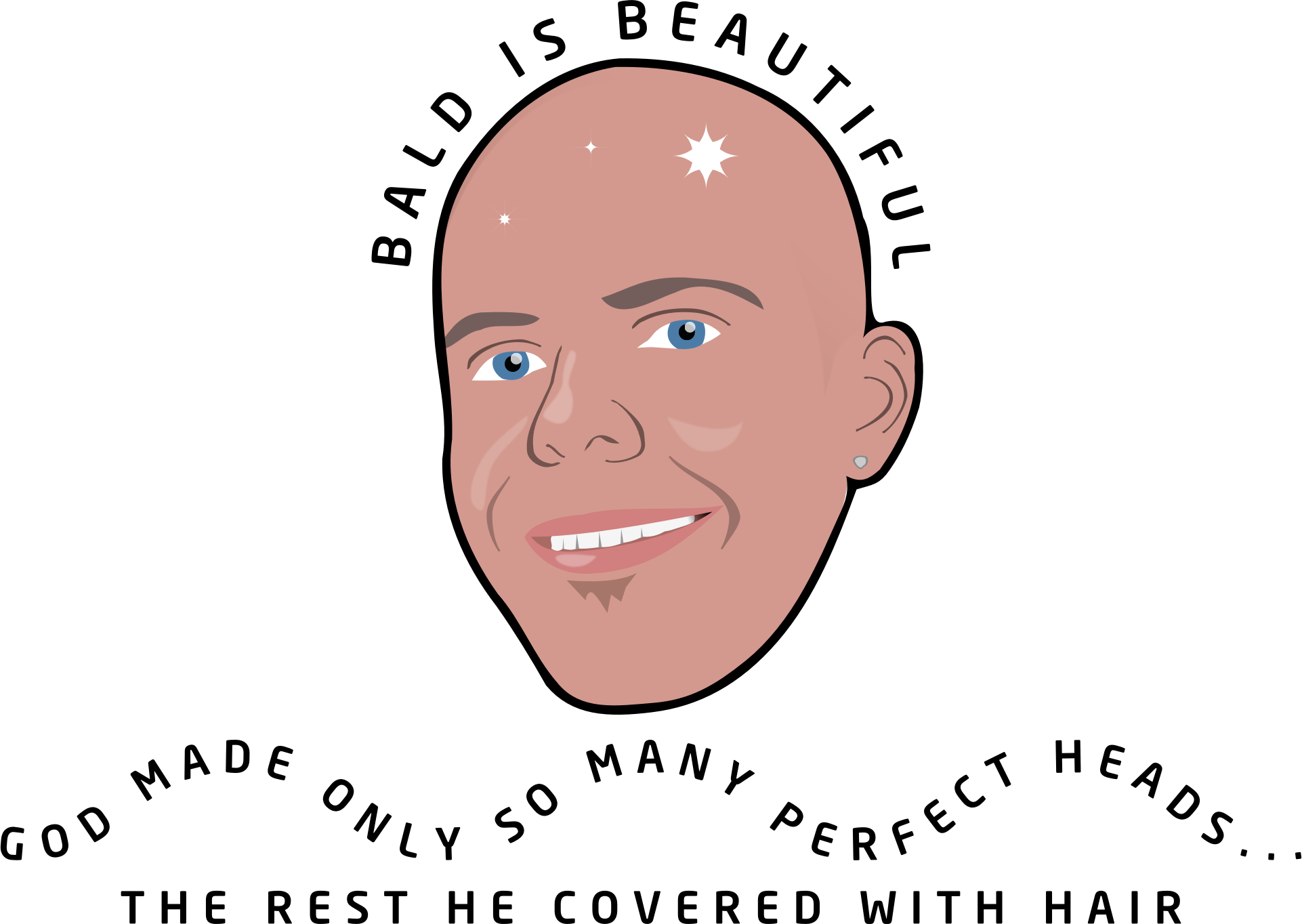 This Free Icons Png Design Of Bald Is Beautiful No Clipart (1922x1364), Png Download