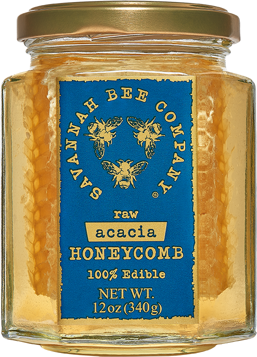 Savannah Bee Company Raw Acacia Honeycomb Clipart (587x759), Png Download