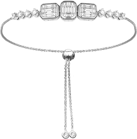 Gold And Diamonds Rivoli Bracelet - Bracelet Clipart (600x600), Png Download