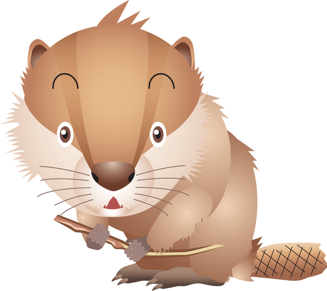 Beaver Png - Клипарт Бобер Clipart (1259x1122), Png Download