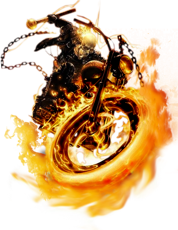 Ghost Rider Face Transparent Png Clipart (586x758), Png Download
