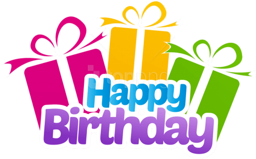 Free Png Download Happy Birthday With Gifts Png Images - Happy Birthday Png Clip Art Transparent Png (850x532), Png Download