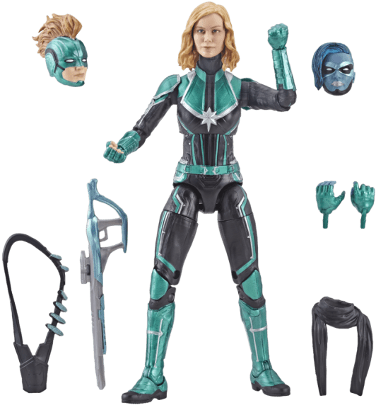 Marvel Captain Marvel 6-inch Legends Captain Marvel - Marvel Legends Captain Marvel Exclusive Clipart (592x592), Png Download