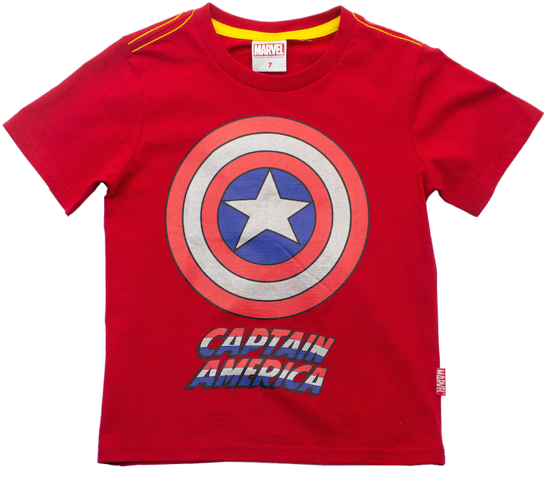 Captain America Shield Logo Characters Studio Marvel - Kid Captain America Shirt Clipart (782x695), Png Download