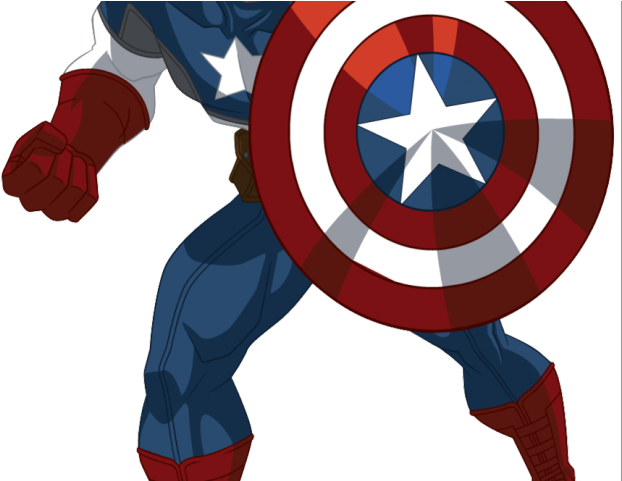 Captain Marvel Clipart Animated - Captain America Avengers Assemble Cartoon - Png Download (640x480), Png Download