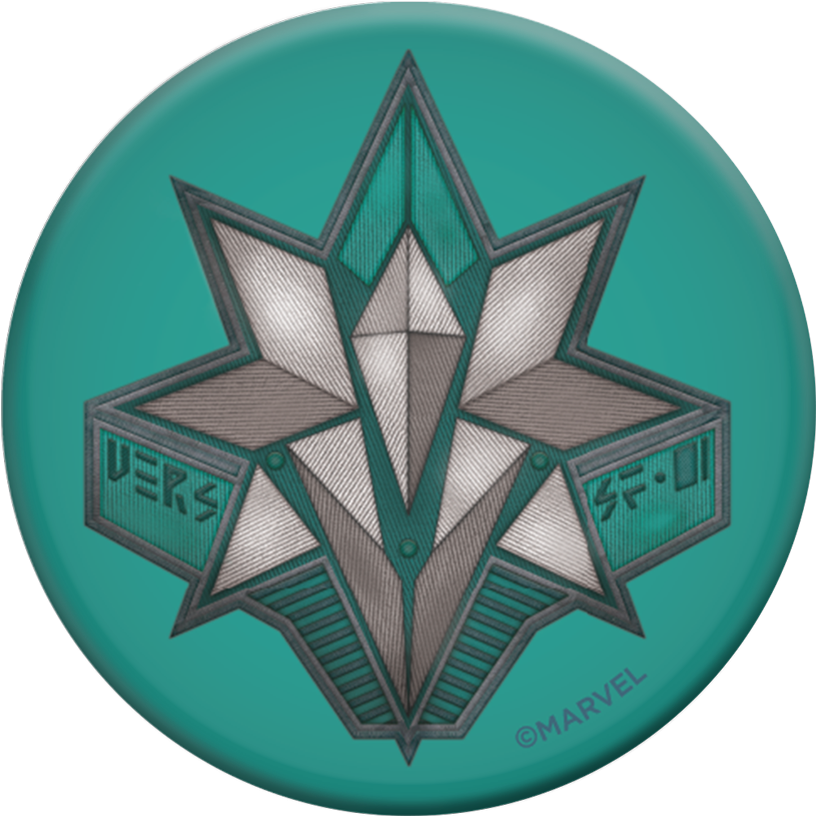 Captain Marvel Teal - Emblem Clipart (1000x1000), Png Download