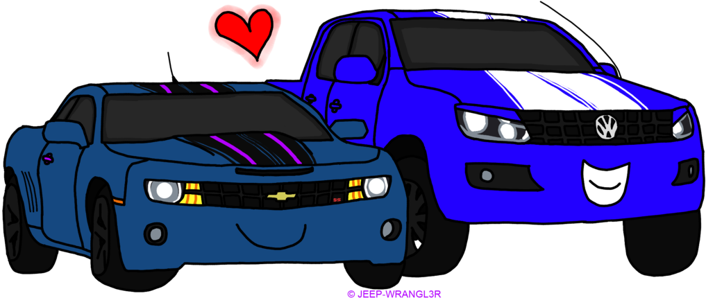Camare And Amarocker By Jeep Wrangl3r - Chevrolet Camaro Clipart (1024x438), Png Download