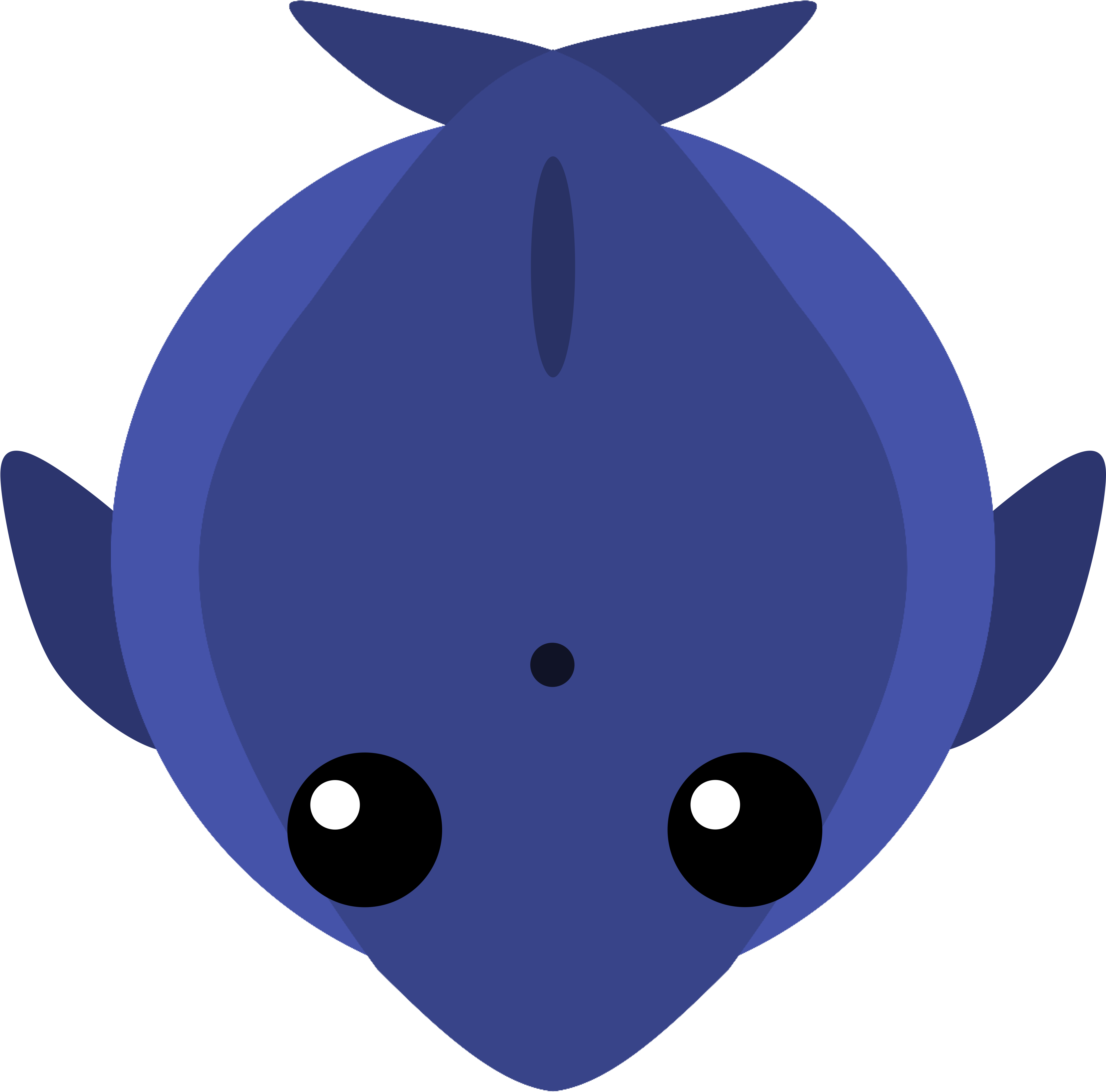 Artisticmy Verison Of The Blue Whale - Cartoon Clipart (4900x4900), Png Download