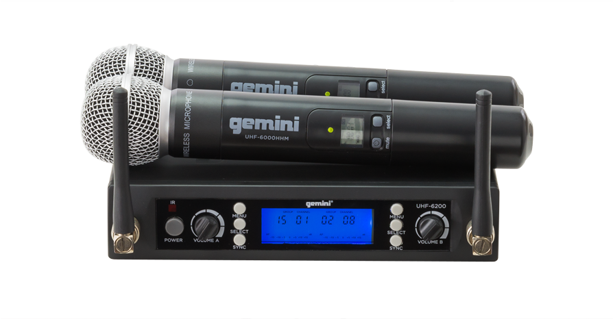 Gemini Uhf-6200m Uhf Wireless System - Gemini Uhf 6200m Clipart (893x490), Png Download