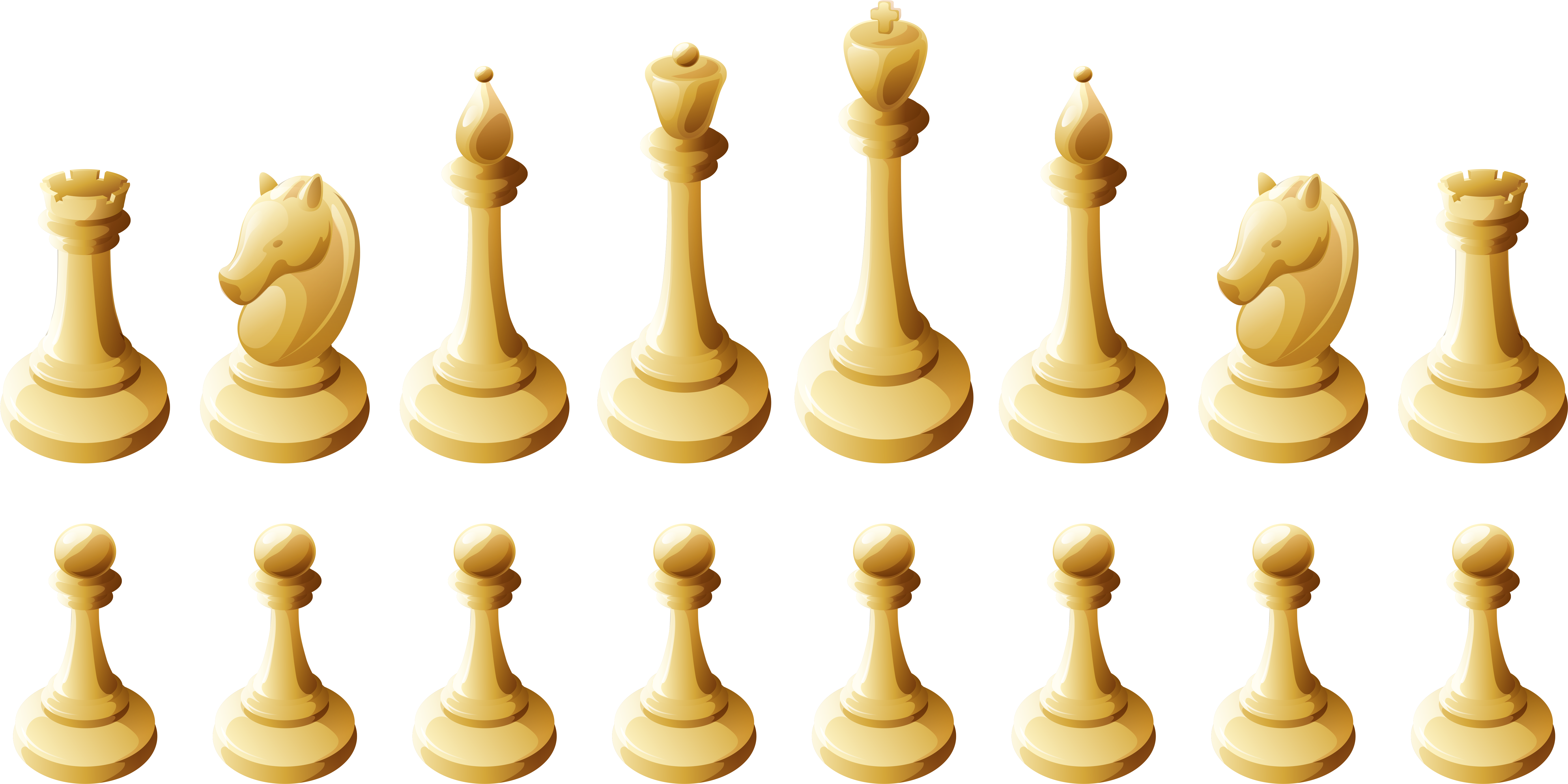 White Chess Pieces Png Clipart - Chess Transparent Png (7170x3749), Png Download