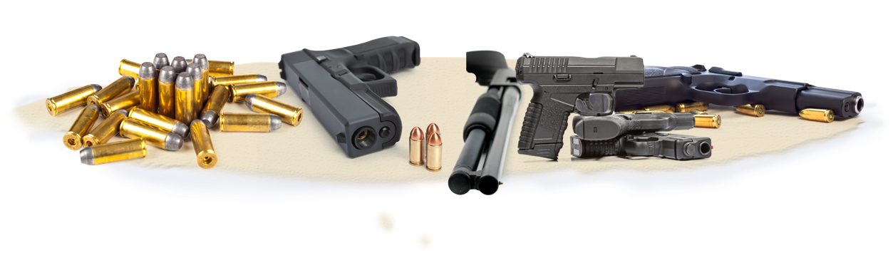 Guns And Bullets Png Clipart (1365x531), Png Download