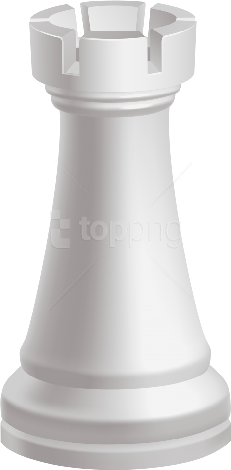 Free Png Download Rook White Chess Piece Clipart Png - Chess Pieces Transparent Png (480x968), Png Download