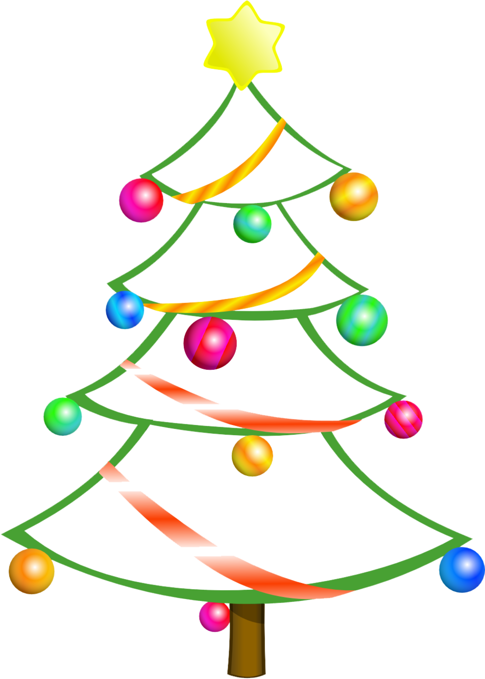 Modern Christmas Tree Clipart Free Png Download Large Size Png