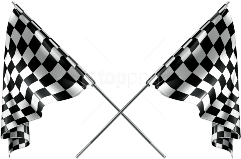 Free Png Download Checkered Flags Clipart Png Photo - Chequered Flag Transparent Background (850x565), Png Download