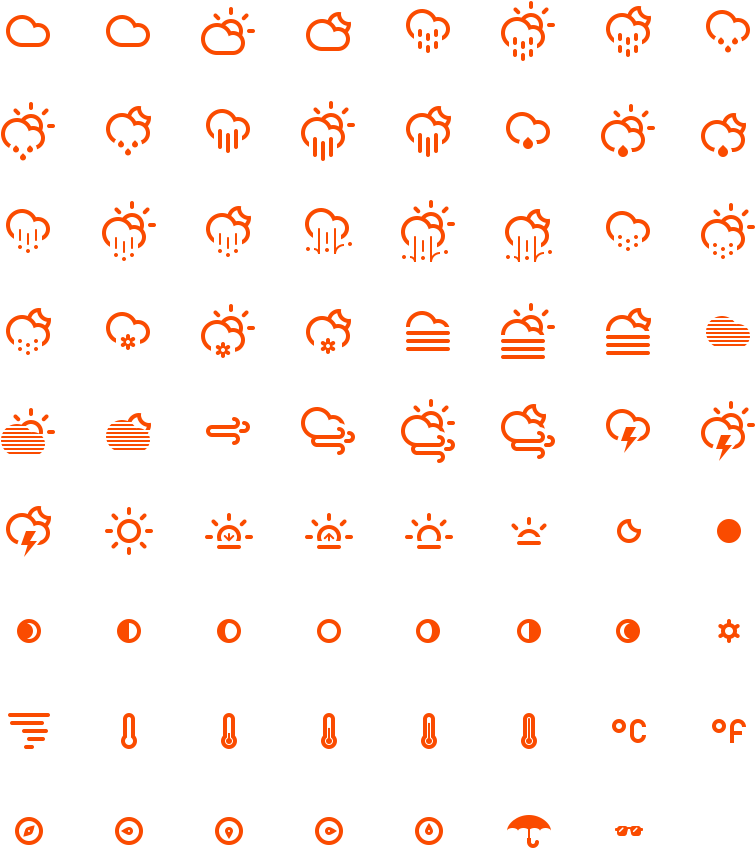 Climacons - Weather Icons Png Free Clipart (800x900), Png Download