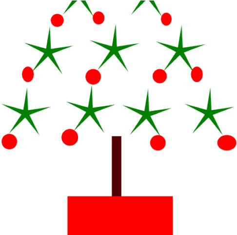 Christmas Tree Clipart Modern - Lighting Drawing Christmas Tree - Png Download (640x480), Png Download