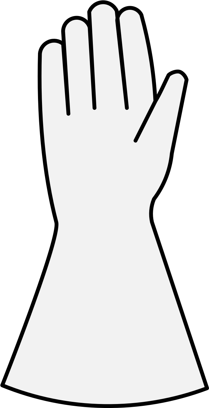 Glove - Wrist Clipart (731x1349), Png Download