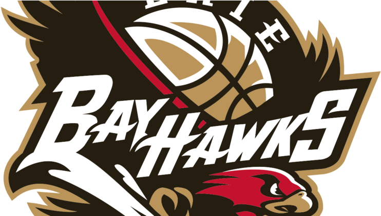 The Erie Bayhawks, Nba G League Affiliate Of The Hawks, - Erie Bayhawks Logo Clipart (750x421), Png Download