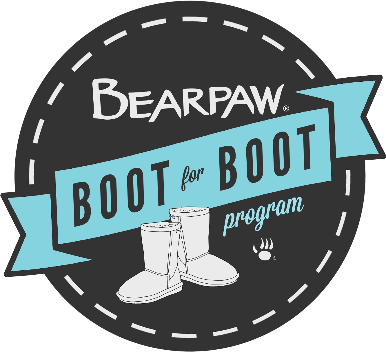Bearpaw Starts Boot For Boot Charity Campaign - Label Clipart (1494x1451), Png Download