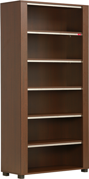 6 Shelf Book Rack With Extra Support With Stainless - Office Rack Clipart (900x600), Png Download
