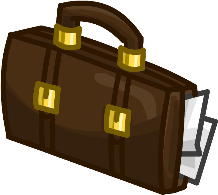 Clip Royalty Free Stock Brief Case Club Penguin Wiki - Club Penguin Briefcase - Png Download (757x664), Png Download