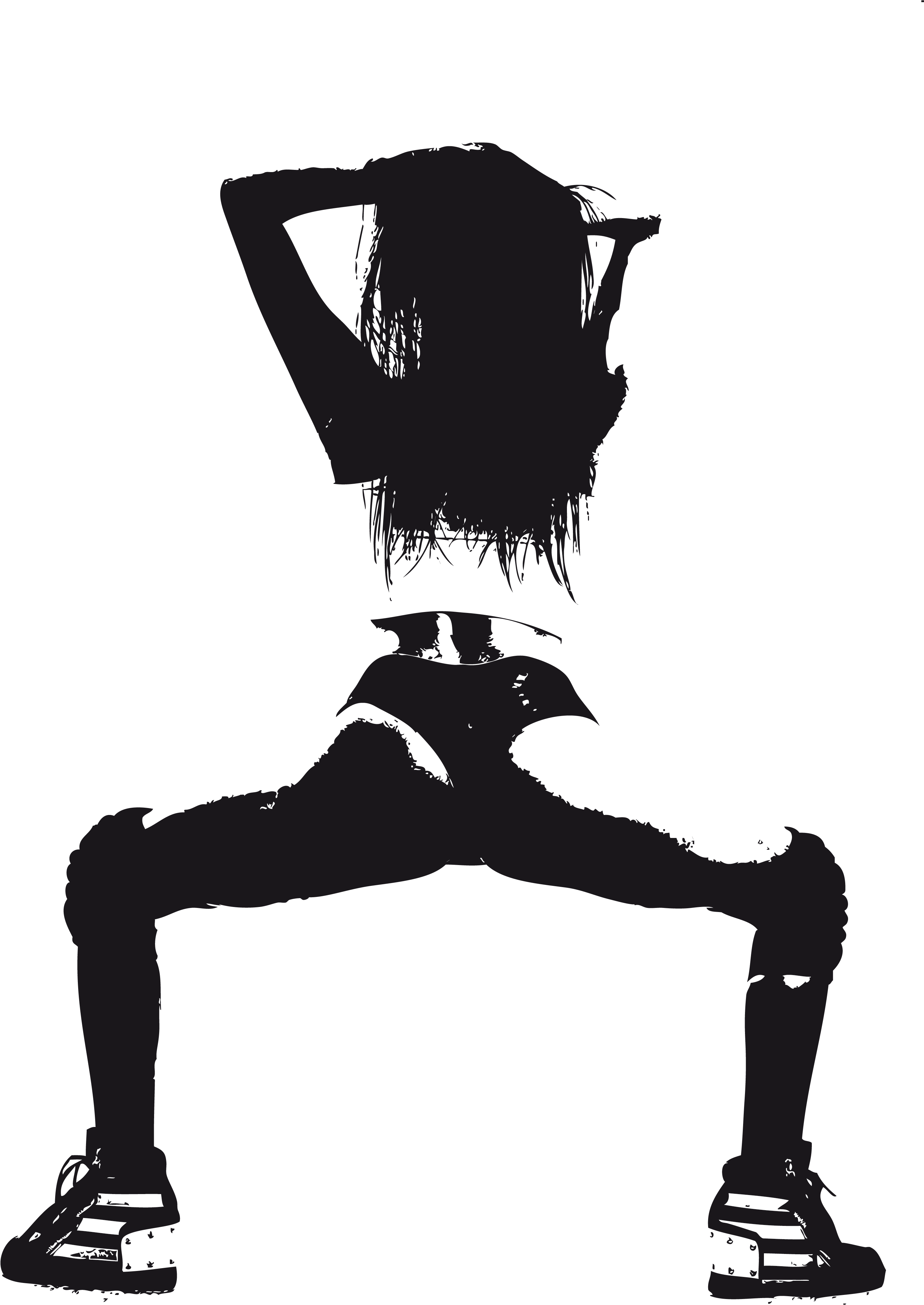 Dancing Twerk Silhouette Png , Png Download - Twerk Png Clipart (2932x4141), Png Download