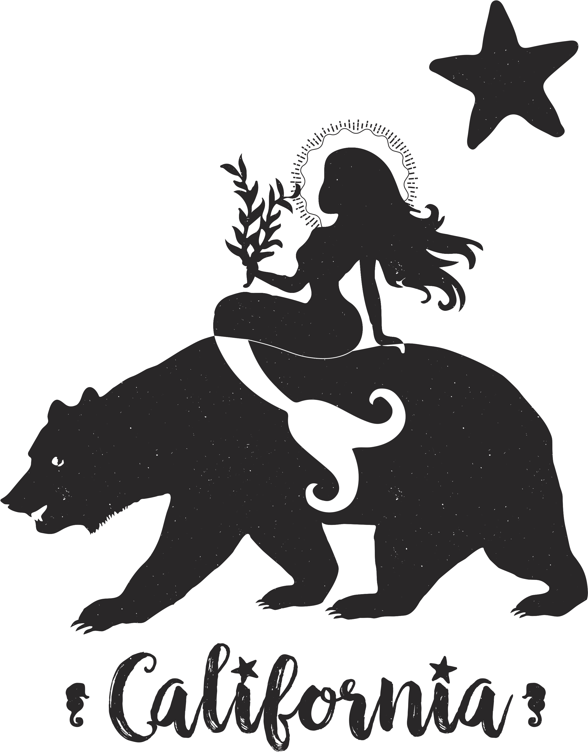 Kingdom Of California Flag , Png Download - California Bear Logo Clipart (2394x3063), Png Download