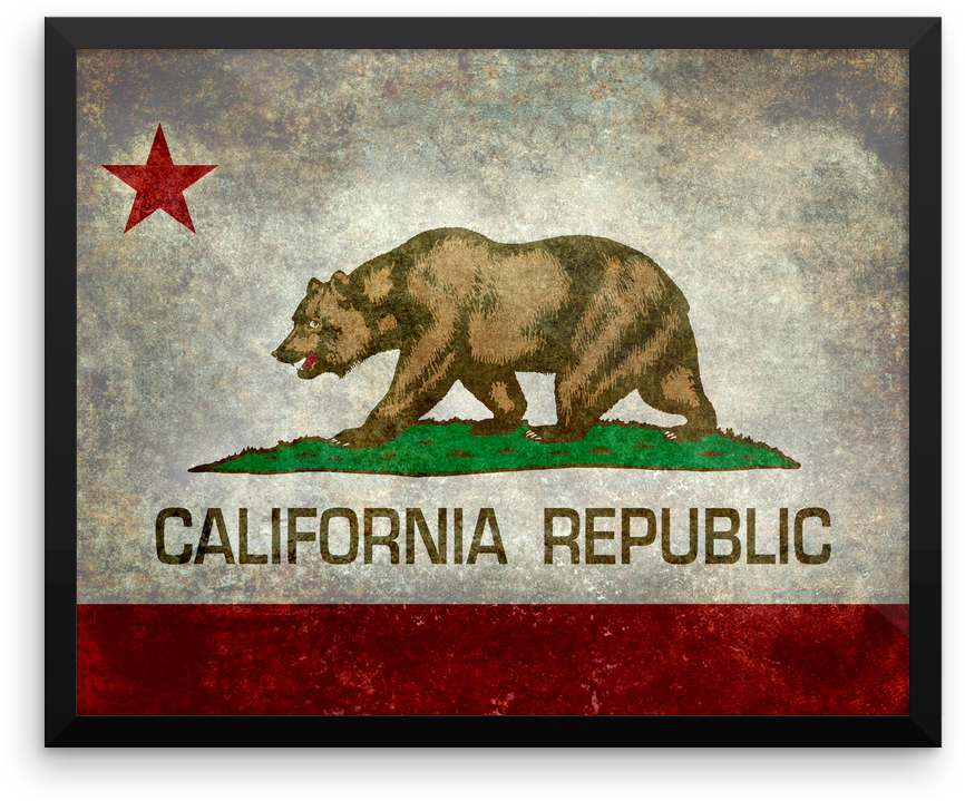 Wall Art / California State Flag - California Flag Clipart (885x744), Png Download