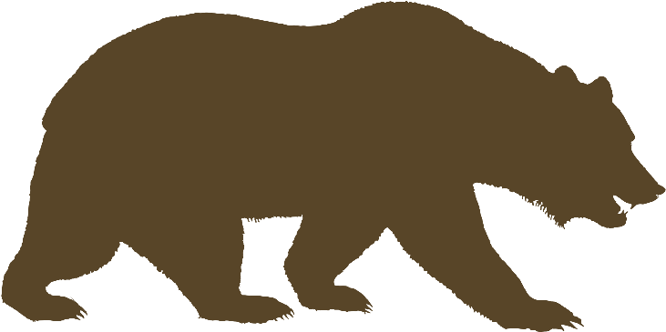 California Flag Clipart Bear - Bear Silhouette - Png Download (960x540), Png Download
