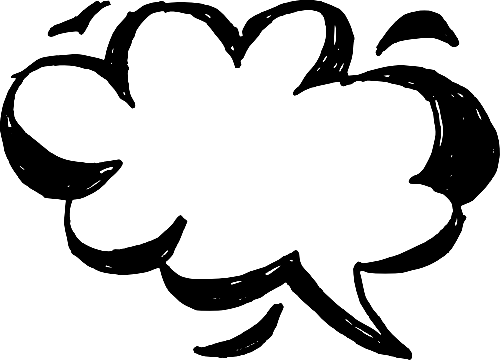 50 Hand Drawn Comic Speech Bubbles Vector Clipart (1000x720), Png Download