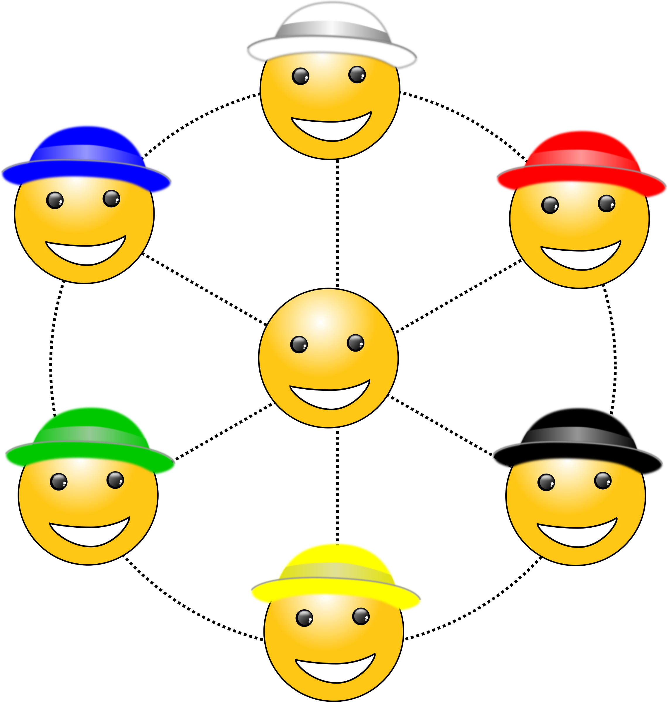 This Free Icons Png Design Of Six Hats To Thinking Clipart (2282x2400), Png Download