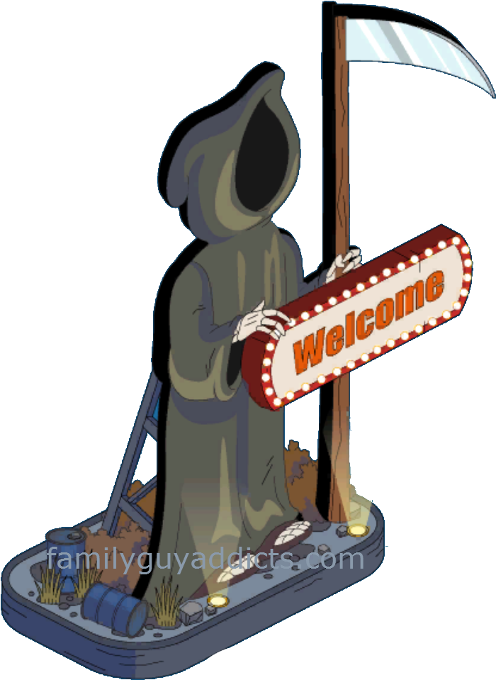 Death Welcome Sign - Cartoon Clipart (721x974), Png Download