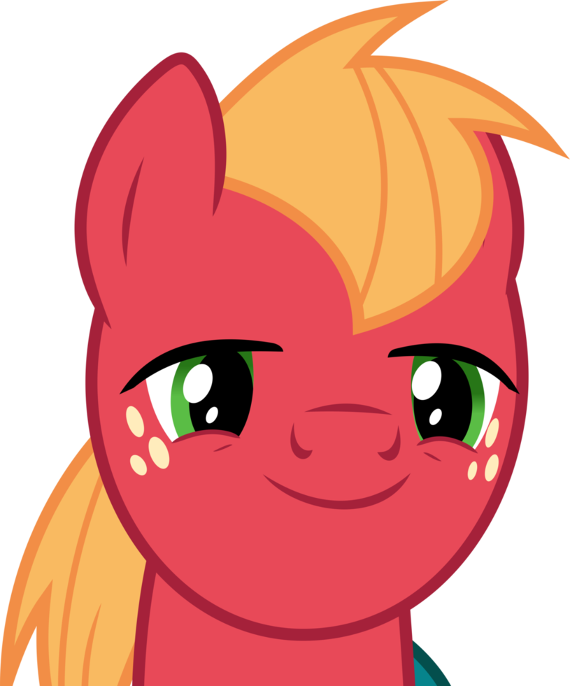 Big Macintosh Thinking By Dasprid - My Little Pony Big Mac Smile Clipart (815x981), Png Download