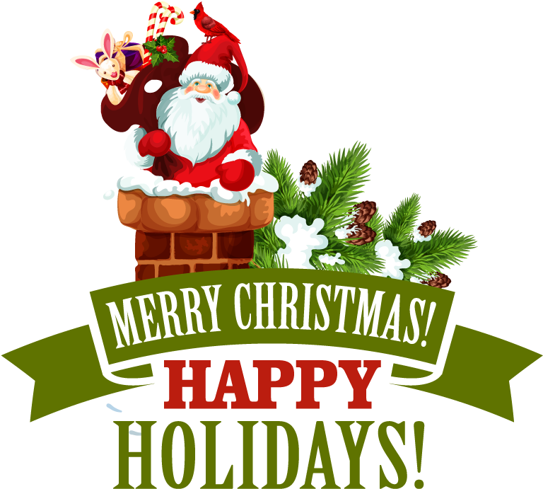 I Will Do Elegant Christmas Logo - Merry Christmas And Happy Holidays Banner Clipart (1024x768), Png Download