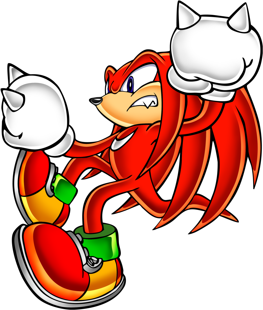 Sonic Adventure Knuckles Png Clipart (908x1069), Png Download