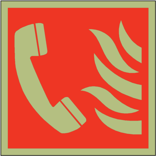 Photoluminescent Fire Phone Symbol Safety Sign - Call Someone Who Cares Meme Clipart (600x600), Png Download