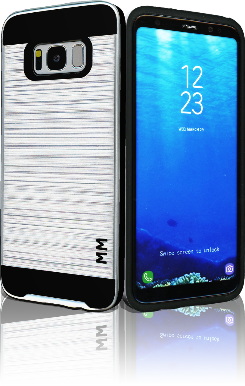 Samsung Galaxy S8 Mm Slim Dura Metal Finish Silver - Mobile Phone Case Clipart (814x1280), Png Download