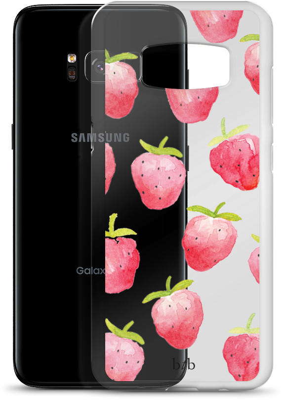 Strawberry Watercolor Case - Smartphone Clipart (1000x1000), Png Download