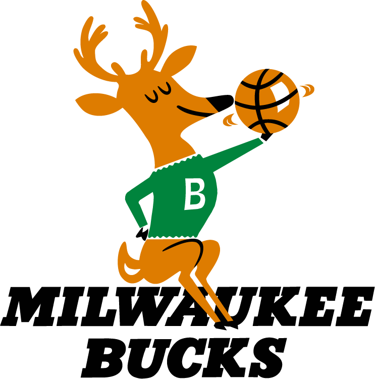 Little Deer - Milwaukee Bucks Vintage Logo Clipart (743x751), Png Download