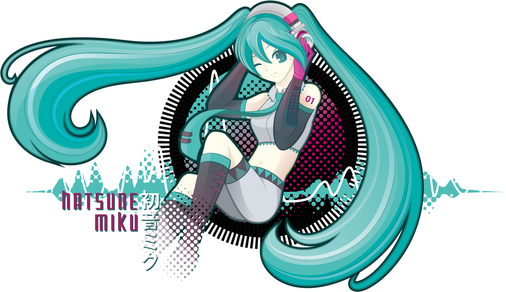 Japanese Anime Music Girl Clipart (1920x1080), Png Download