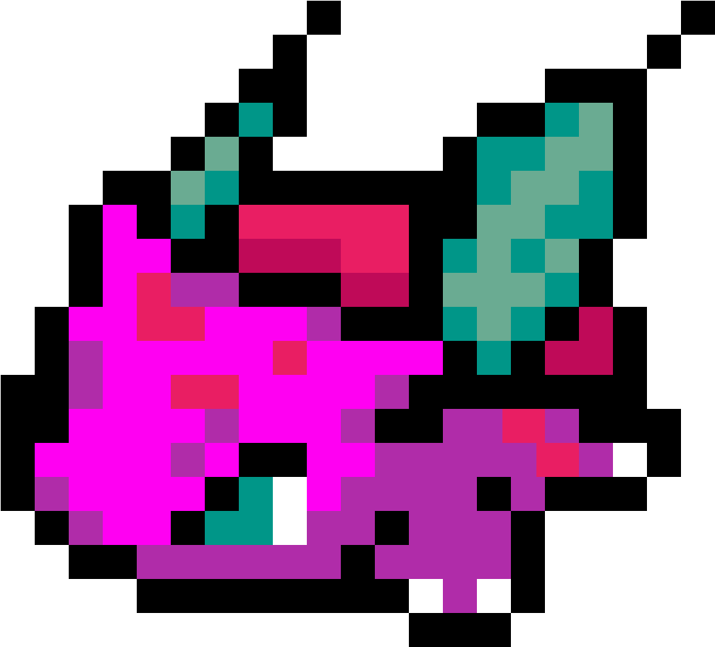 Alolan Ivysaur - Bulbasaur Pixel Art Clipart (1200x1200), Png Download