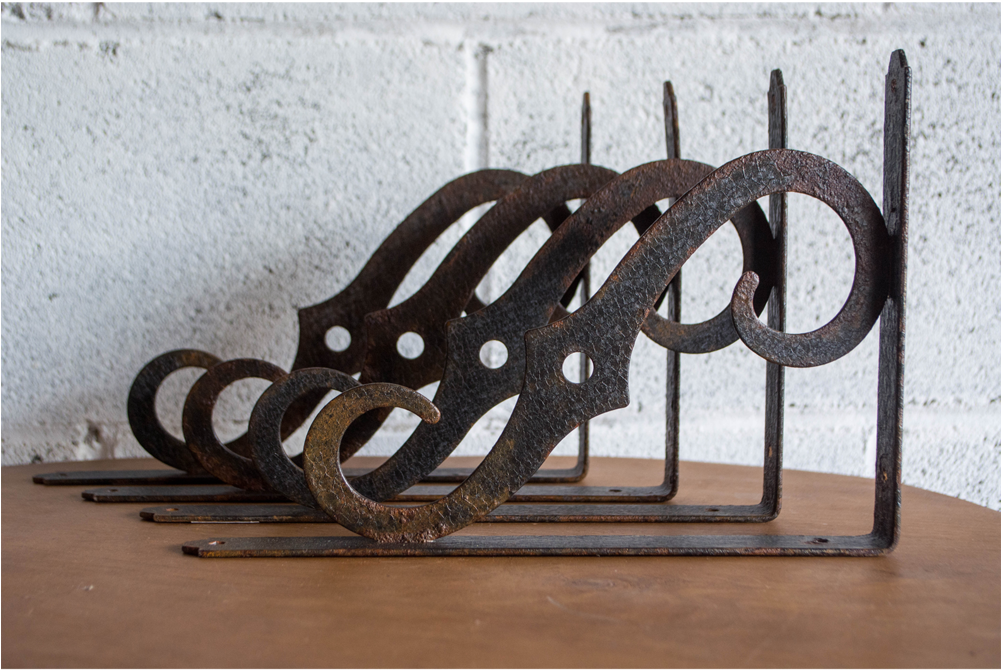 Vintage Black Shelf Brackets - Bench Clipart (1000x1326), Png Download