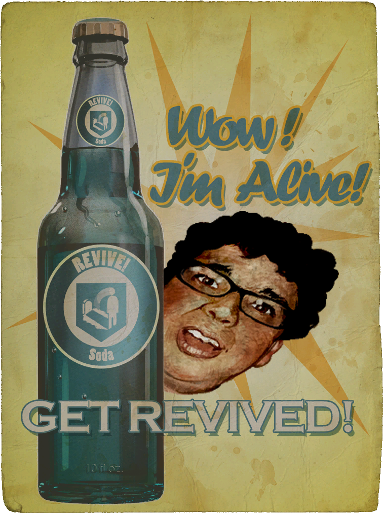 Codzombies - Verruckt Quick Revive Poster Clipart (1024x1024), Png Download