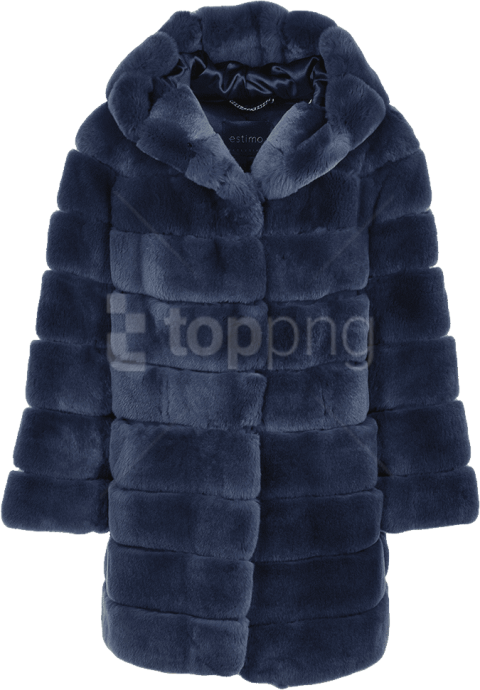 Free Png Hooded Rex Rabbit Fur Coat Blue Png - Fur Clothing Clipart (480x690), Png Download