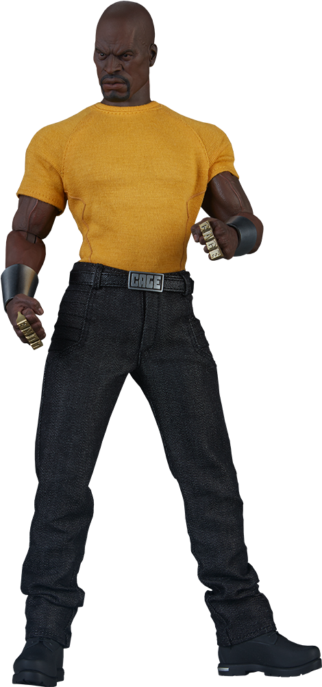 Luke Cage Sixth Scale Figure Clipart (470x1001), Png Download