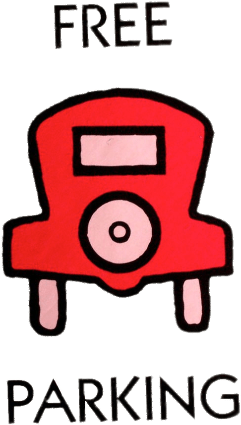 Monopoly Free Parking - Monopoly Free Parking Logo Clipart (990x1000), Png Download