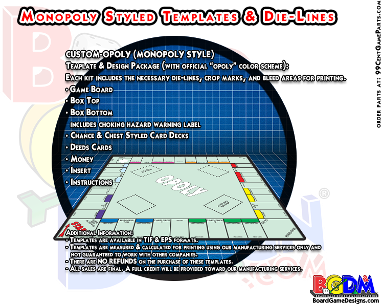 Monopoly Templates For Sale - Quad Fold Board Game Clipart (800x600), Png Download