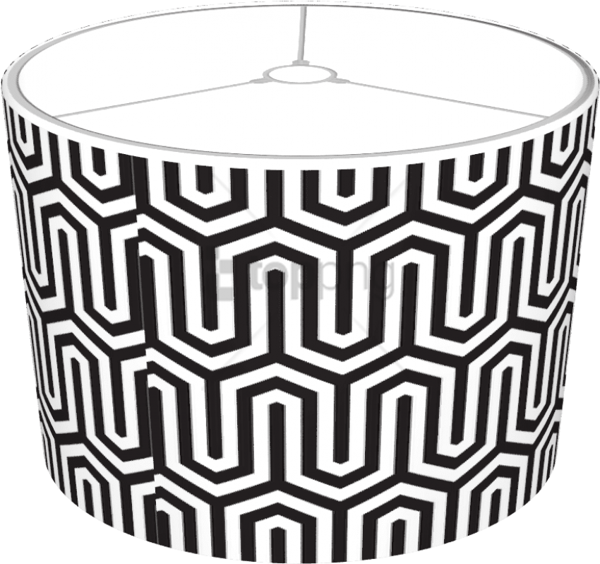 Free Png Download Black White Pattern Lamp Shade Png - Carpet Clipart (850x798), Png Download